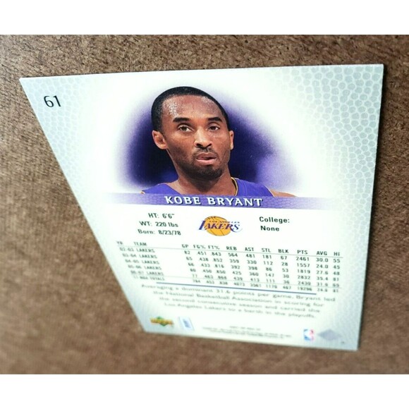 2007-2008 UD SP Authentic KOBE BRYANT NBA Basketball Card #61 Los Angeles Lakers - Picture 8 of 13